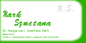 mark szmetana business card